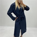 trench lungo in denim city